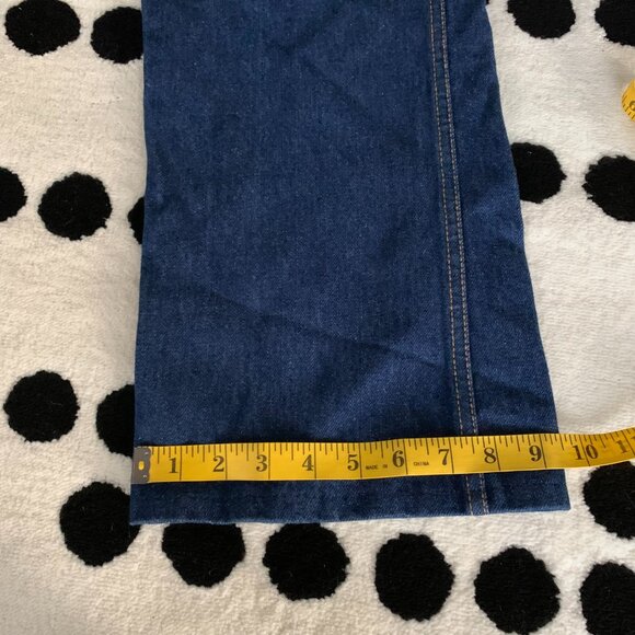 Vintage 80s 90s Lee Jeans Blue Straight Leg Workwear Western Dark Wash Denim - Picture 13 of 14